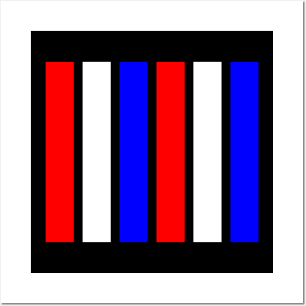 Red, White, Blue Bars (Vertical) Wall Art by ShawnIZJack13